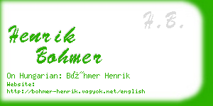 henrik bohmer business card